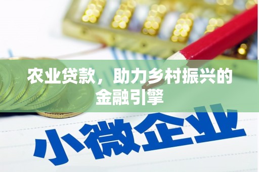 贵州农业贷款，助力乡村振兴的金融引擎