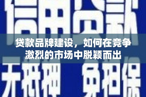 贵州贷款品牌建设，如何在竞争激烈的市场中脱颖而出