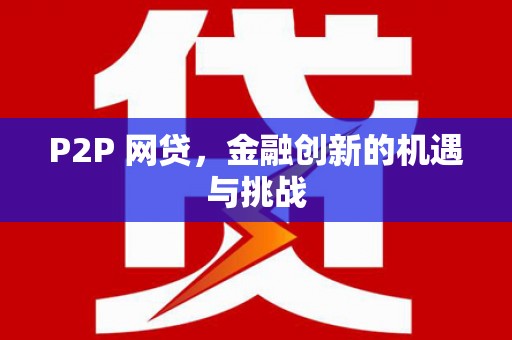贵州P2P 网贷，金融创新的机遇与挑战