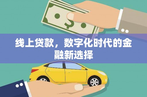 贵州线上贷款，数字化时代的金融新选择