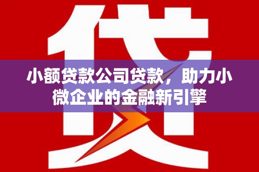 贵州小额贷款公司贷款，助力小微企业的金融新引擎