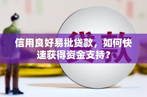 贵州信用良好易批贷款，如何快速获得资金支持？