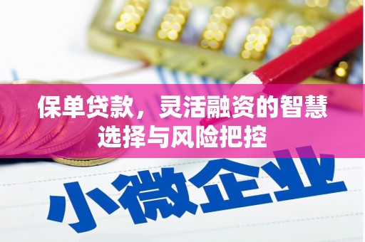 贵州保单贷款，灵活融资的智慧选择与风险把控