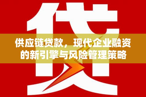 贵州供应链贷款，现代企业融资的新引擎与风险管理策略