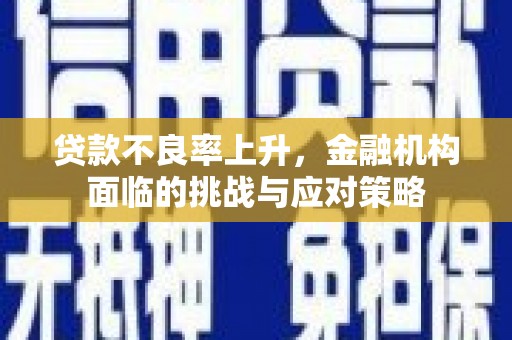 贵州贷款不良率上升，金融机构面临的挑战与应对策略