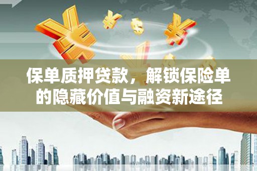 贵州保单质押贷款，解锁保险单的隐藏价值与融资新途径