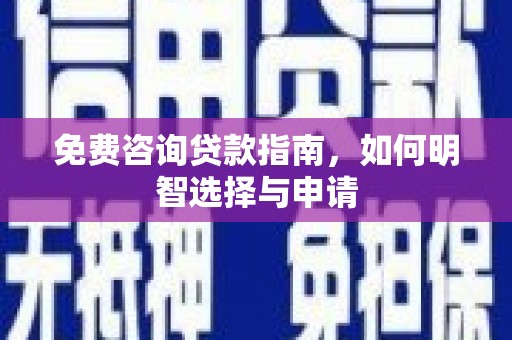 贵州免费咨询贷款指南，如何明智选择与申请