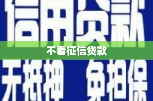 贵州不看征信贷款