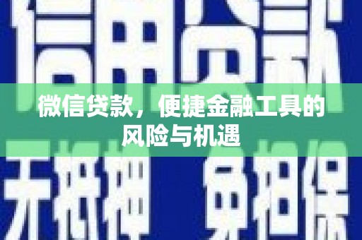 贵州微信贷款，便捷金融工具的风险与机遇