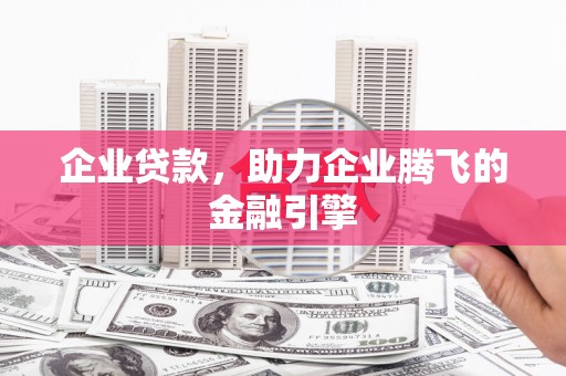 贵州企业贷款，助力企业腾飞的金融引擎