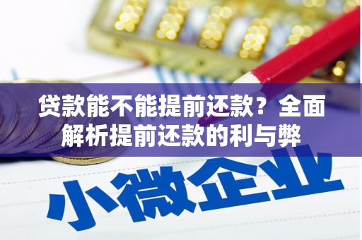 贵州贷款能不能提前还款？全面解析提前还款的利与弊