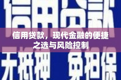 贵州信用贷款，现代金融的便捷之选与风险控制