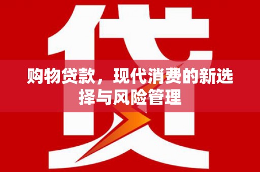 贵州购物贷款，现代消费的新选择与风险管理