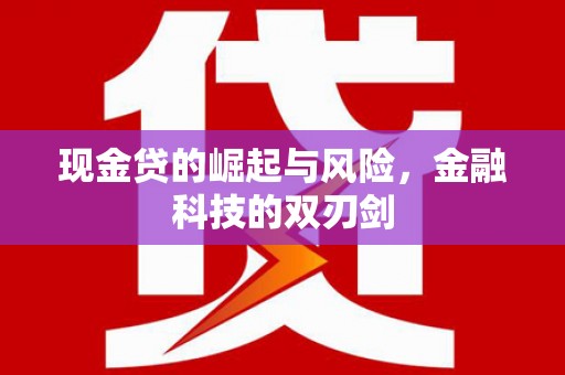 贵州现金贷的崛起与风险，金融科技的双刃剑