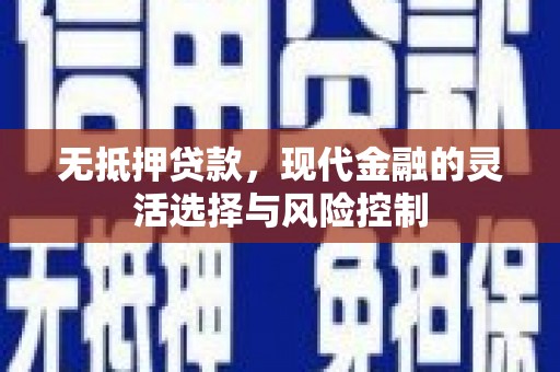 贵州无抵押贷款，现代金融的灵活选择与风险控制