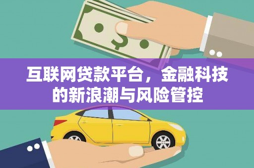 贵州互联网贷款平台，金融科技的新浪潮与风险管控