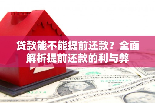 贵州贷款能不能提前还款？全面解析提前还款的利与弊