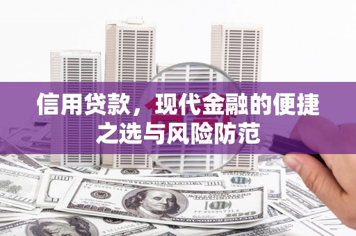 贵州信用贷款，现代金融的便捷之选与风险防范