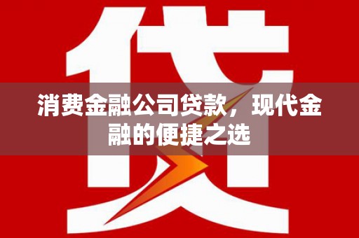 贵州消费金融公司贷款，现代金融的便捷之选
