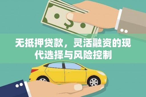 贵州无抵押贷款，灵活融资的现代选择与风险控制
