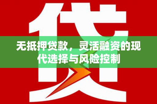 贵州无抵押贷款，灵活融资的现代选择与风险控制