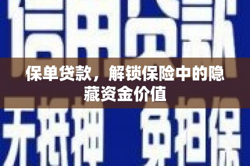 贵州保单贷款，解锁保险中的隐藏资金价值