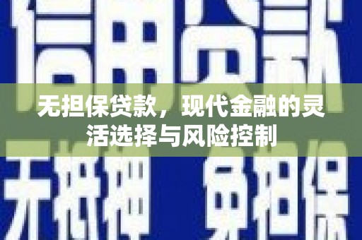 贵州无担保贷款，现代金融的灵活选择与风险控制
