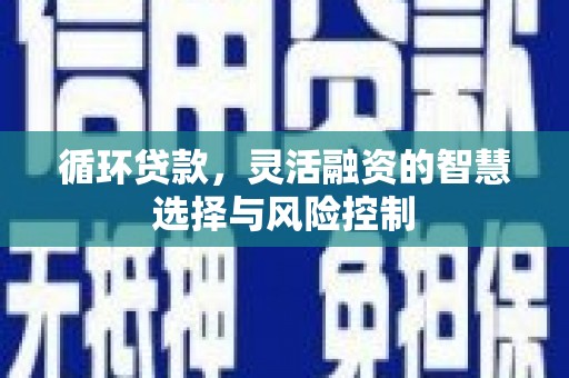 贵州循环贷款，灵活融资的智慧选择与风险控制