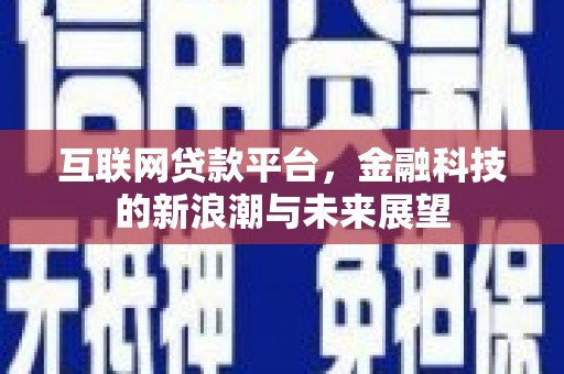 贵州互联网贷款平台，金融科技的新浪潮与未来展望