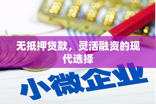贵州无抵押贷款，灵活融资的现代选择