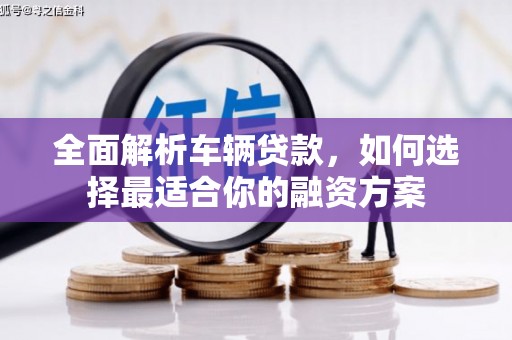 贵州全面解析车辆贷款，如何选择最适合你的融资方案