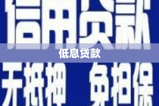 贵州低息贷款